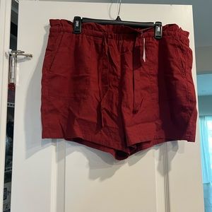 Torrid high rise linen shorts